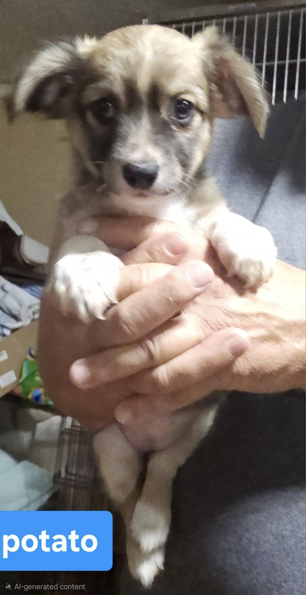 A baby small-sized female Dachshund dog named Potato for adoption in Fort Worth, TX