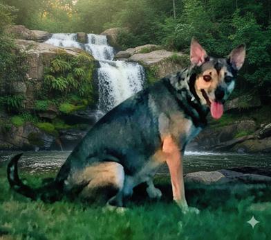 A young medium-sized female Black German Shepherd Dog dog named Layla Aka Mommas for adoption in Liverpool, TX