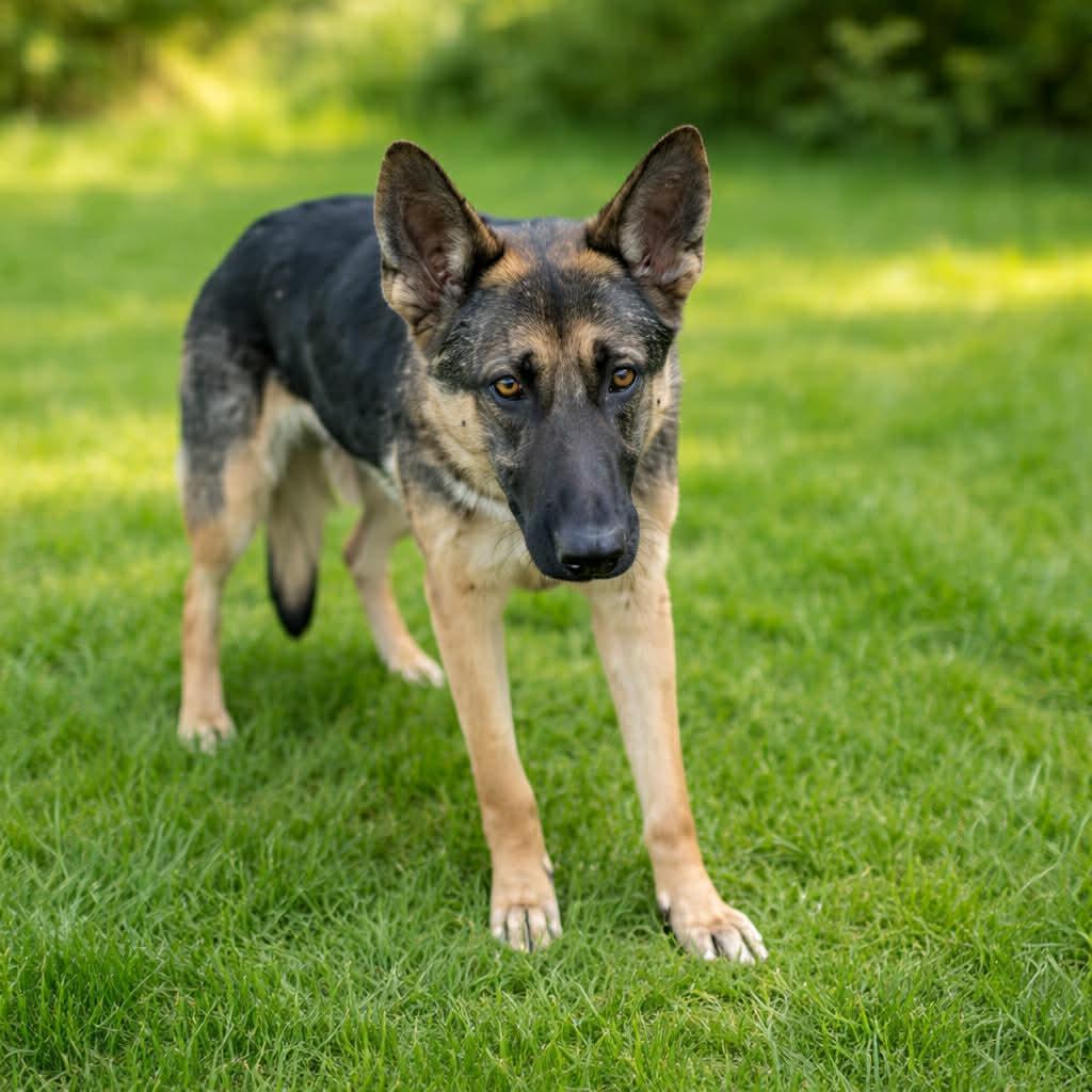 A young medium-sized female German Shepherd Dog dog named Steph Gs for adoption in Allen, TX