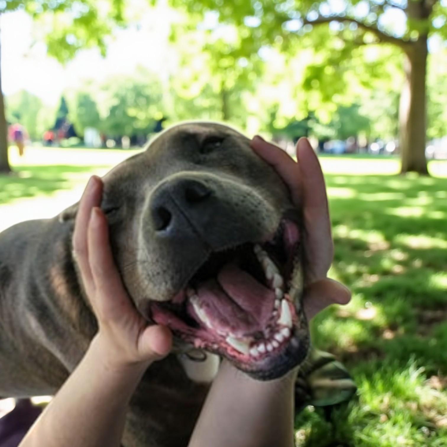 An adult large-sized male Brindle Staffordshire Bull Terrier dog named Hamlet for adoption in Richmond, KY