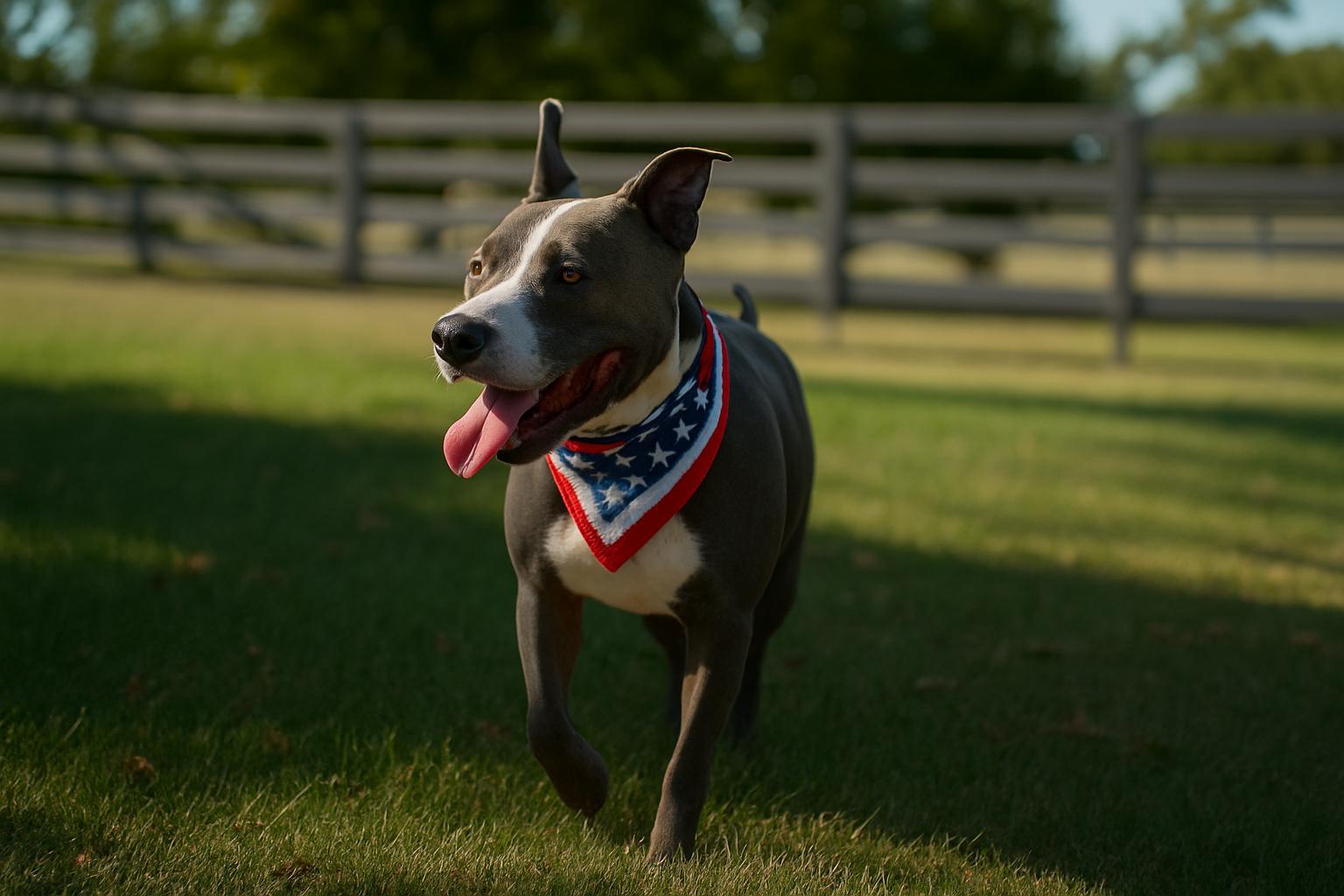 An adult large-sized male Gray / Blue / Silver Pit Bull Terrier dog named Cal for adoption in Houston, TX